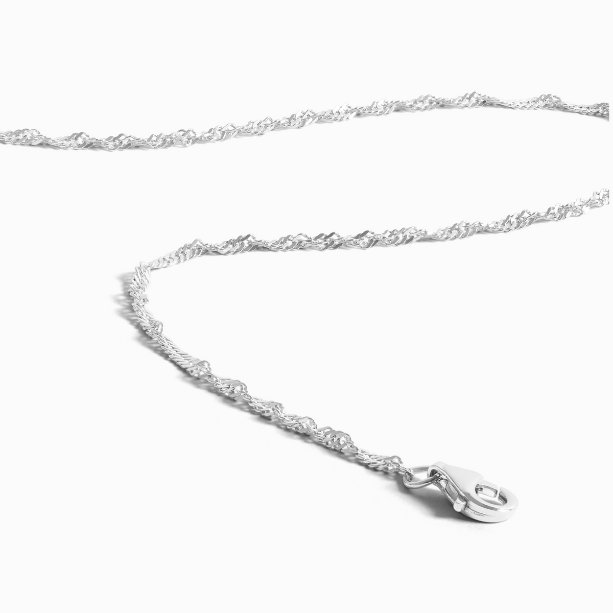 Twisted Chain Necklace in Sterling Silver