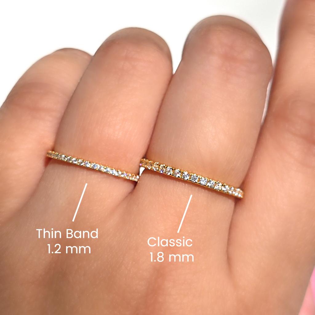 Classic Eternity Ring (1.8 mm) in 18k Gold Vermeil