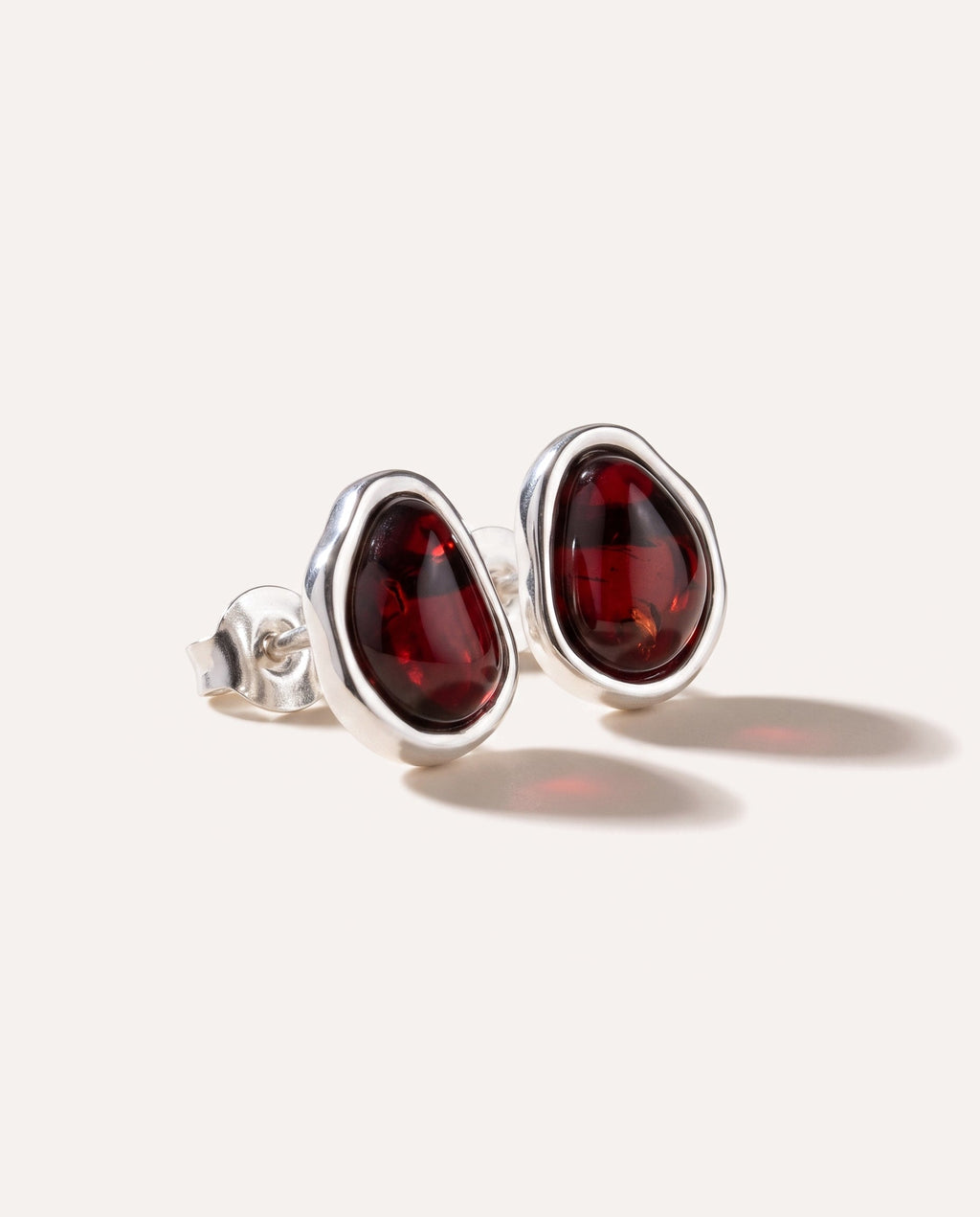 Cherry Amber ELEMENTS Stud Earrings