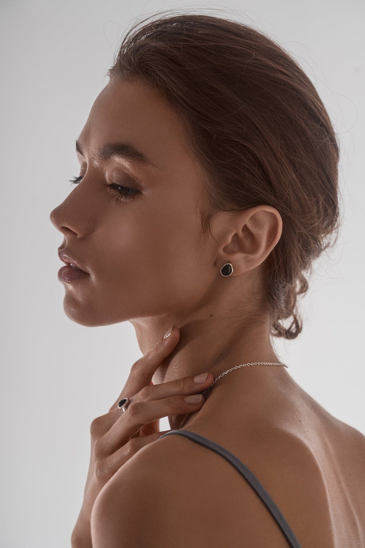 Cherry Amber ELEMENTS Stud Earrings